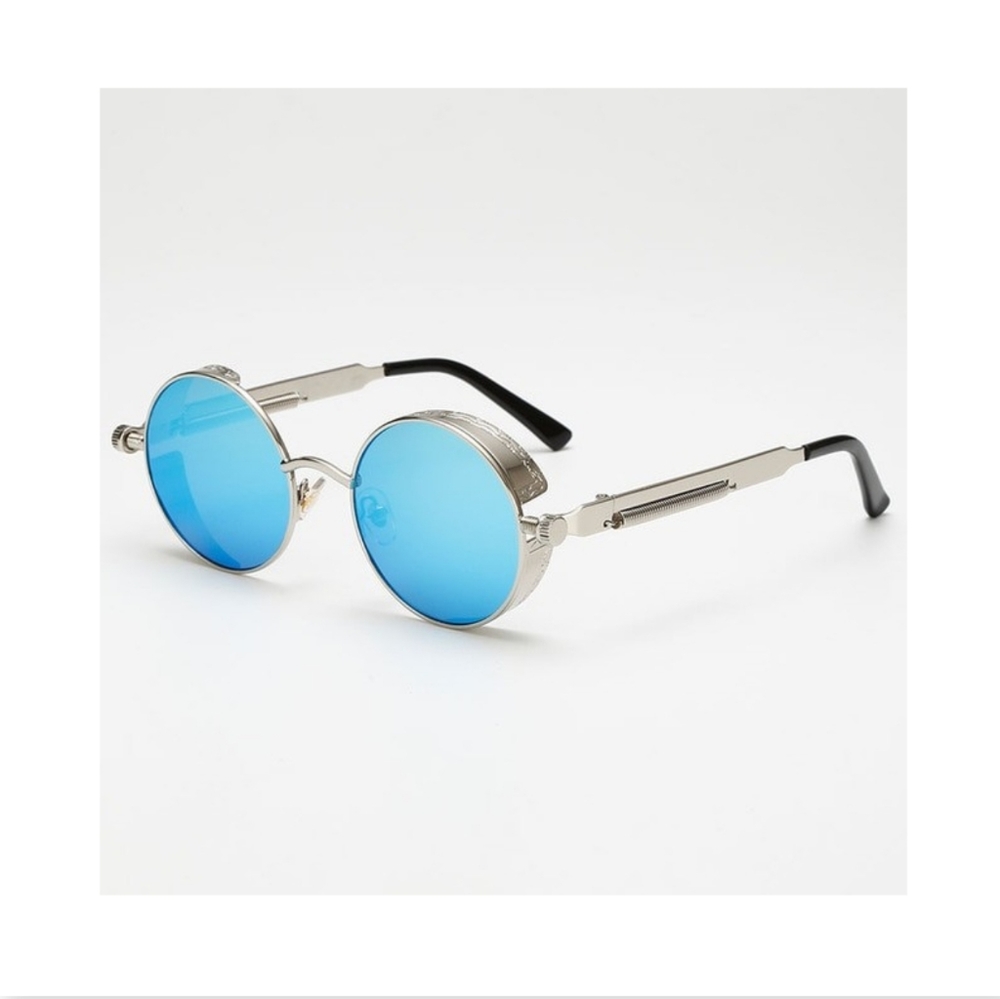 Blue/Silver Mirrored Sunglasses